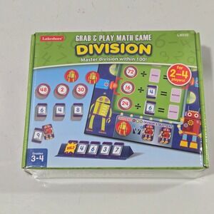 Lakeshore Grab & Play Math Game Division Grades 3-4 LM332 New Sealed